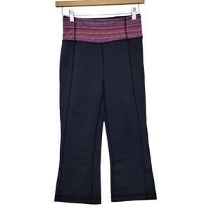 Lululemon Women's 4 Gather & Crow Crop II Luon 21"‎ Space Dye Violet